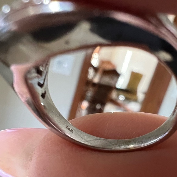 Diamond white 14kt gold ring - Picture 7 of 9